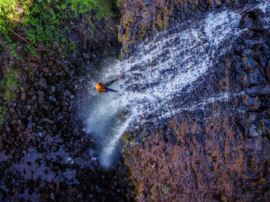 Rappelling down Xuan Nghi Waterfall (Dak Nong Province)