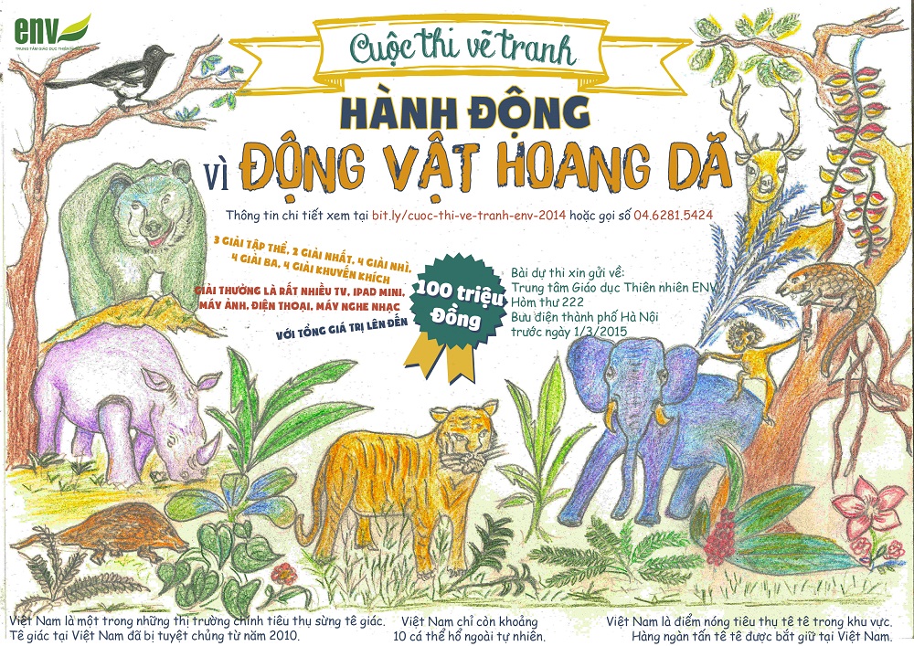 Cuộc Thi Vẽ Tranh “Hành Động Vì Động Vật Hoang Dã” - Môi Trường Du Lịch