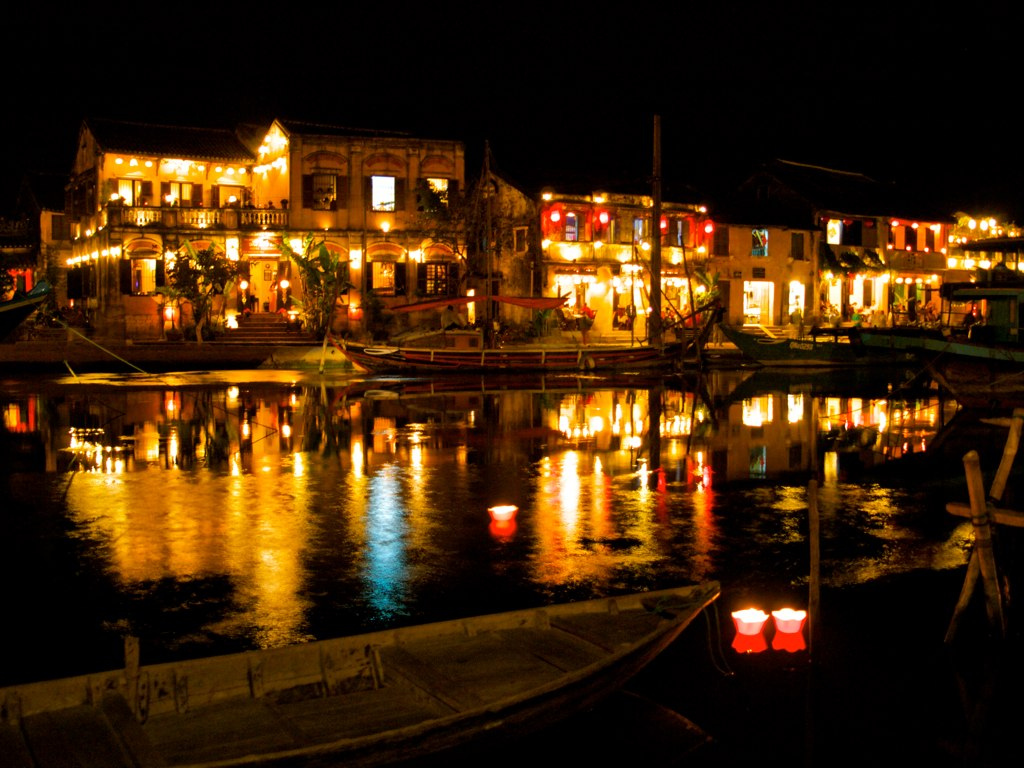 Lantern-lit streets in Hoi An Ancient Town during the summer